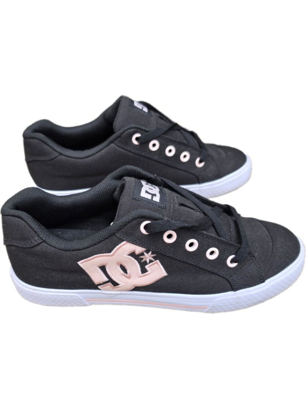 DC Shoes Chelsea Womens 9 Black Pink Skate Sneakers NWOB - Picture 8 of 12